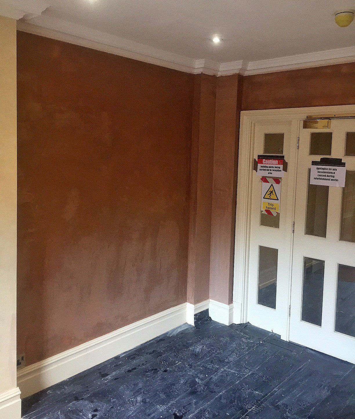 Plastered wall