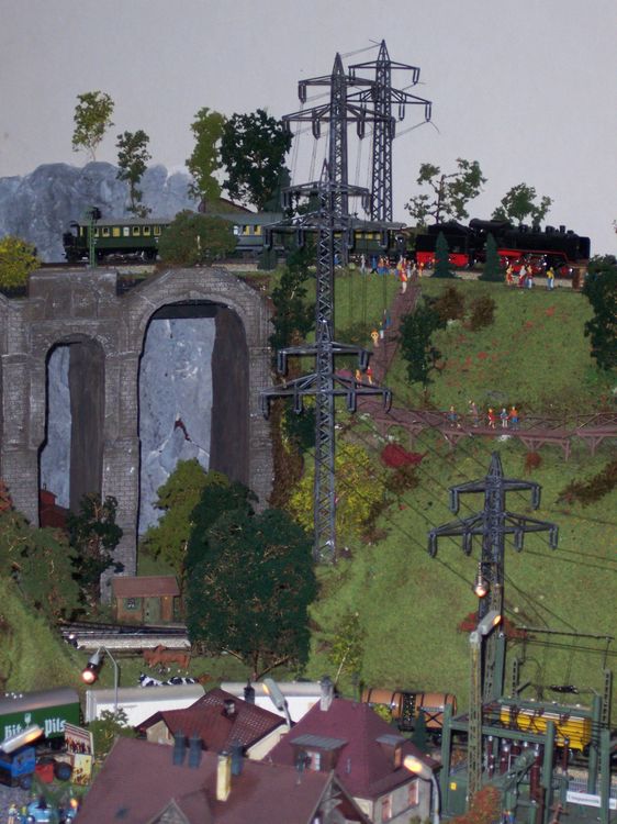 Detail einer Modellbahn von Märklin