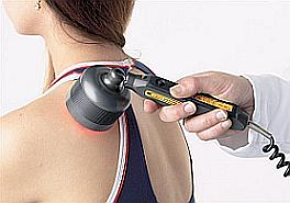 Patient receiving low level laser therapy