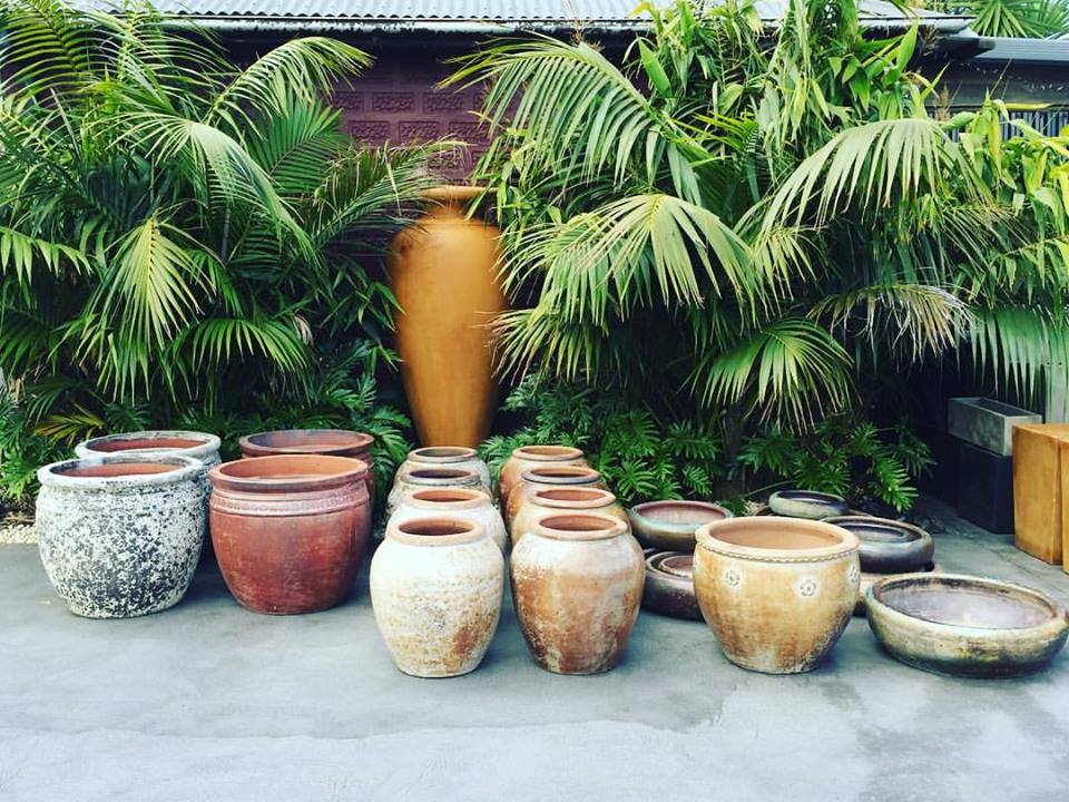 Pots on the floor