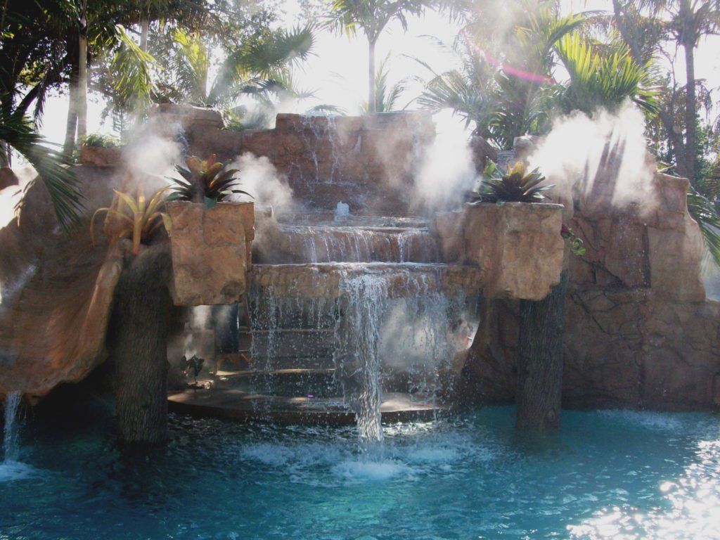 Mist System Over Mini Falls — Fresno, CA — R.F.M.C Construction Inc