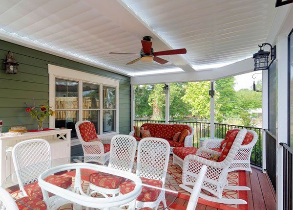 Interior View of Equinox Louvered Patio Cover — Fresno, CA — R.F.M.C Construction Inc