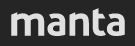 The word manta is written in white on a black background