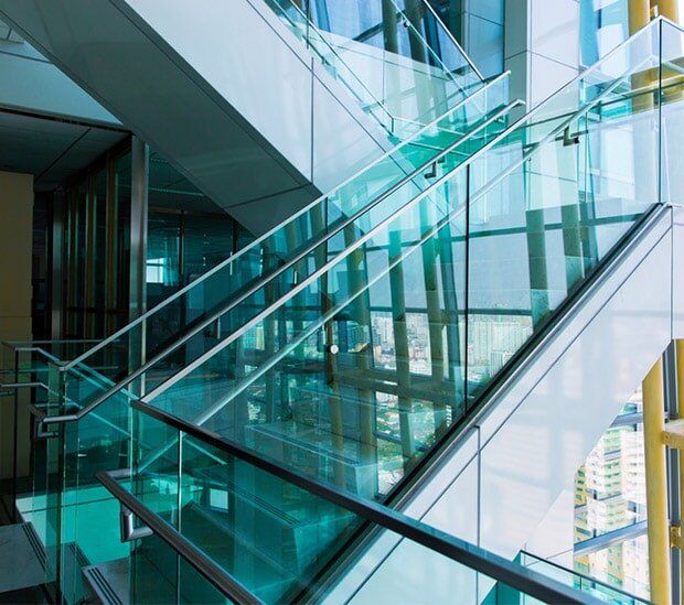 Glass Side Stairs — Glazier Services in Nerang, QLD Glass Side Stairs — Glazier Services in Nerang, QLD