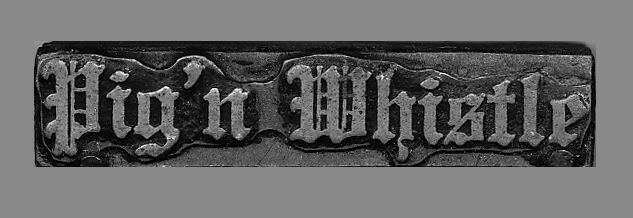 Pig'n whistle used the services of Mac Barlow and Smith Printing in Jeffersonville for the printing of it's menu's.