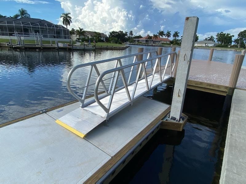Steel Bridge for Dock — Marco Island, FL — Collier Seawall & Dock