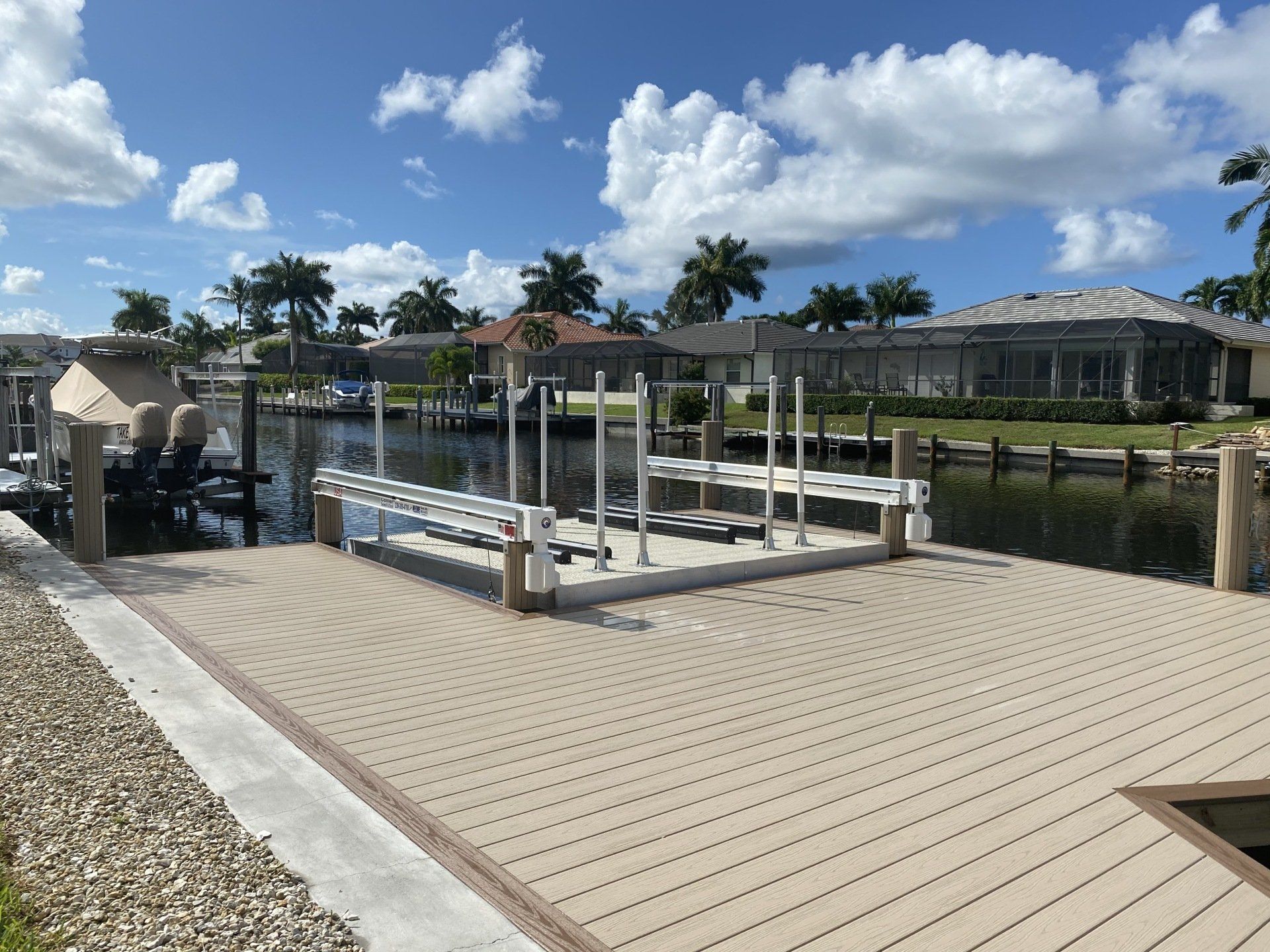 Light Wooden Deck — Marco Island, FL — Collier Seawall & Dock