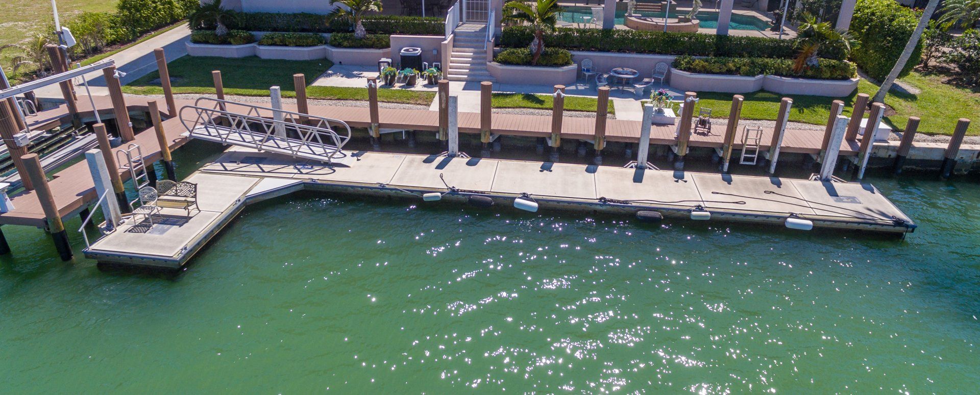 Empty Incomplete Docks — Marco Island, FL — Collier Seawall & Dock