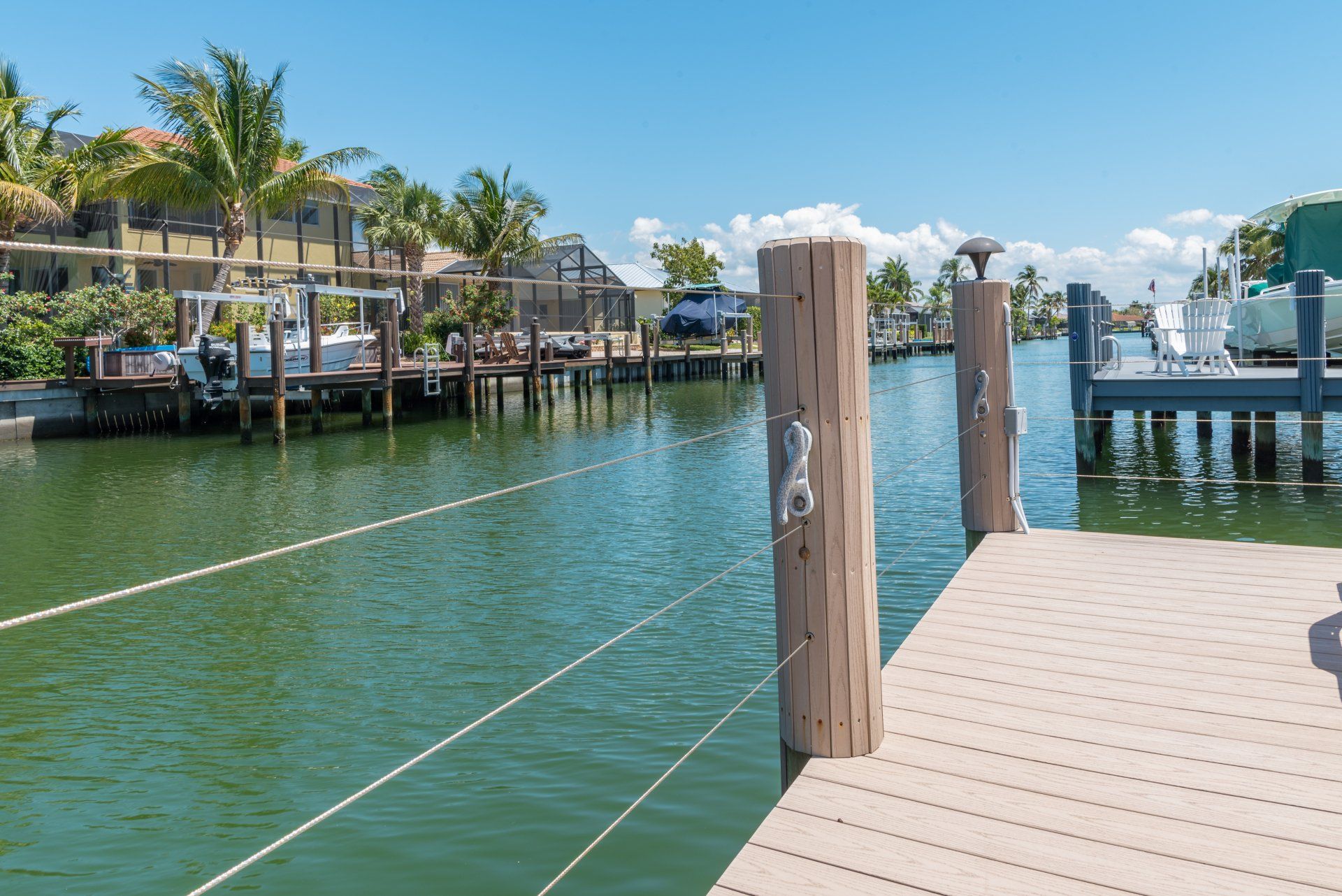 Pillars with Wires — Marco Island, FL — Collier Seawall & Dock