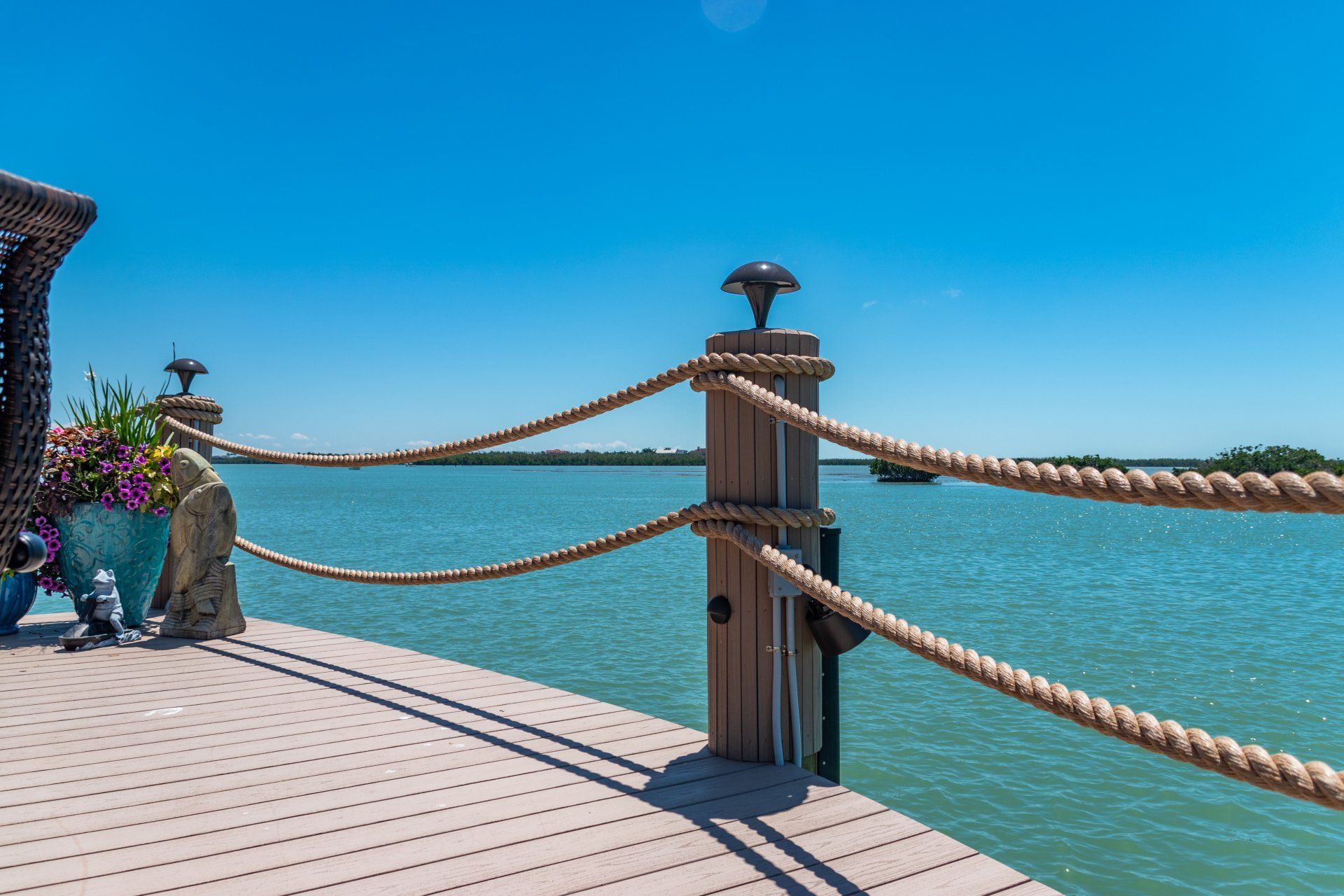 Wooden Pillar with Ropes — Marco Island, FL — Collier Seawall & Dock