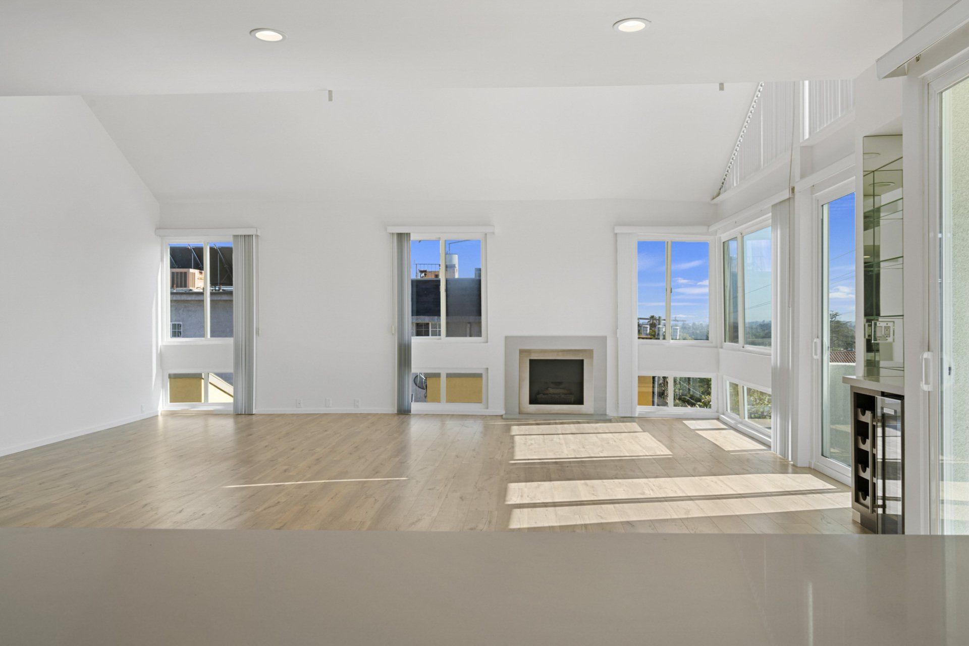 Panorama view of the interior living room empty