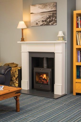 fireplace in a cozy living room
