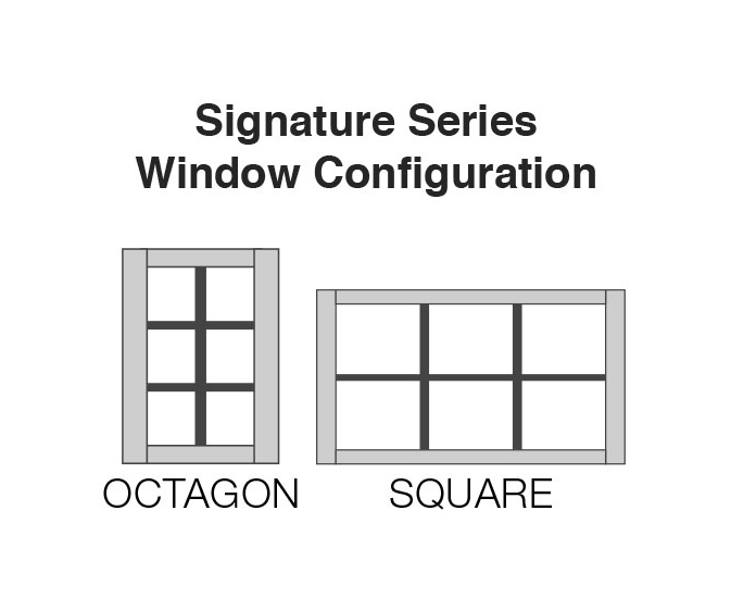 A picture of a window configuration for a signature series window.