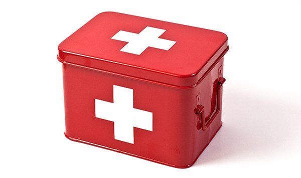 red first aid kit