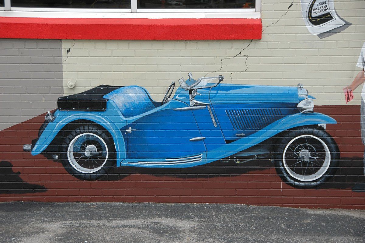 lane motor custom wall mural art