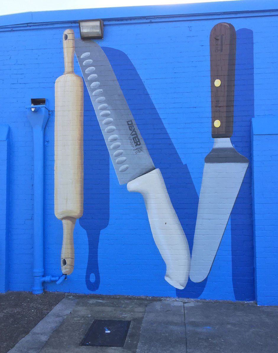 Long Exterior 'NASHVILLE' Food Mural On Display at Cash & Carry | Murals & More
