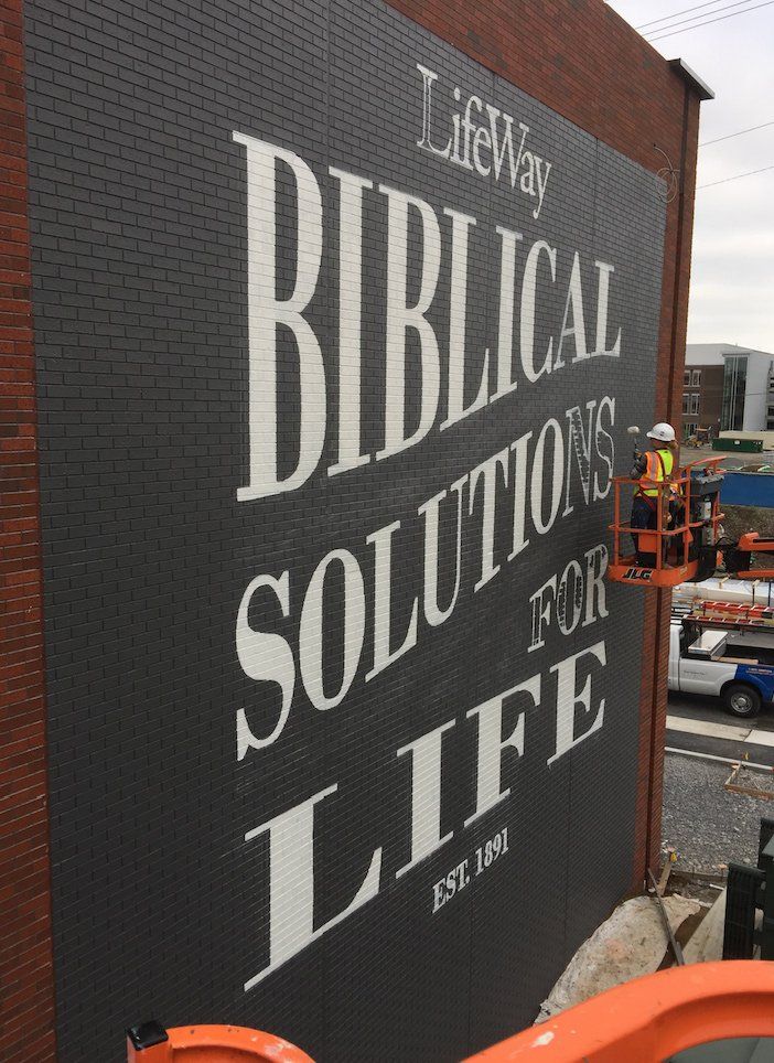 A large sign that says biblical solutions for life