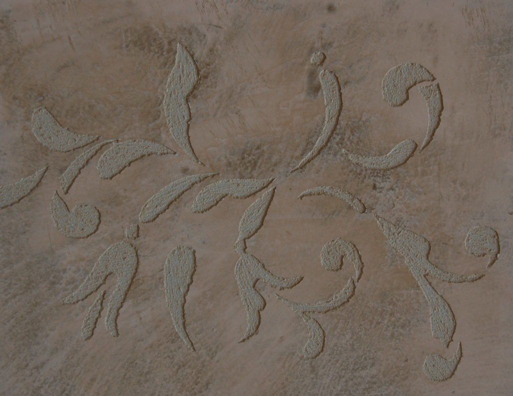 sgraffito custom mural art painting venetian plaster