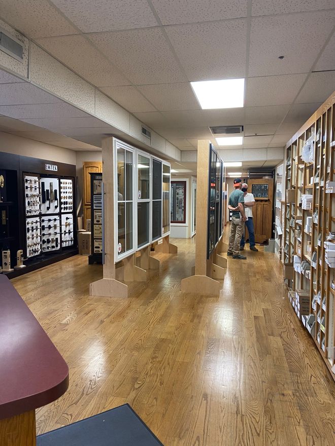 Male Choosing Cabinet Materials — Napa, CA — North Bay Plywood