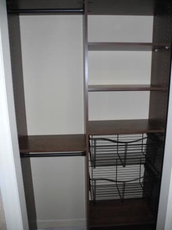 Chocolate Pear Finish Closet System