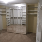 Custom Closet With Mirror Wardrobe