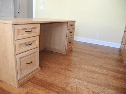 View looking at floating desk
