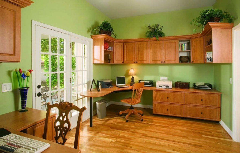 Custom Home Office Cabinet Installation