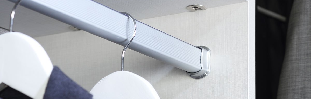 Signature Closet Rod Shown in Matte Aluminum