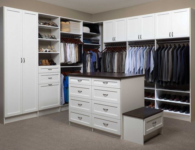 Walk In Closet with Custom Storage System