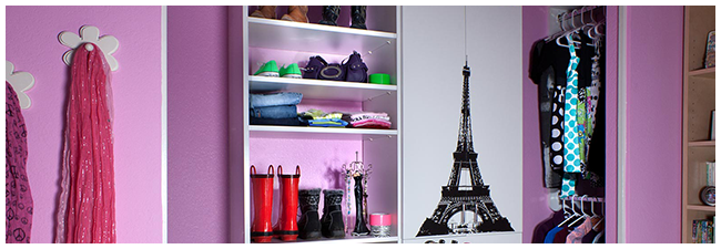 Girls' Custom Closet System