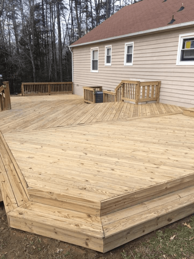 Residential Wooden Veranda After Power Washing – Kents Store, VA – Central Virginia Power Washing