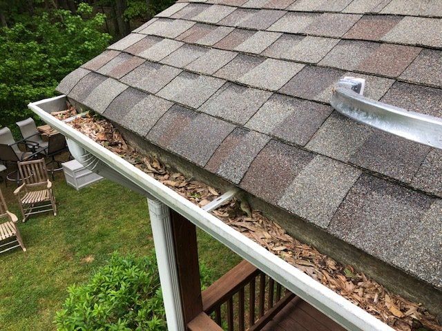 Gutter Before Cleaning — Henrico, VA — Central Virginia Power Washing