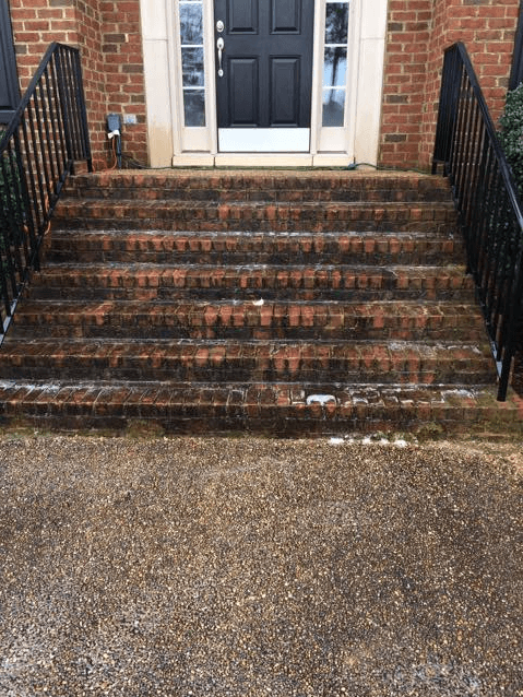 Bricked Stairs Before Power Washing – Kents Store, VA – Central Virginia Power Washing