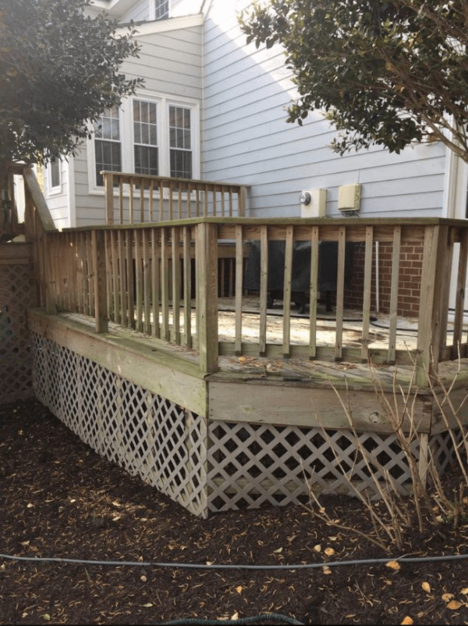 Terrace Before Power Washing – Kents Store, VA – Central Virginia Power Washing