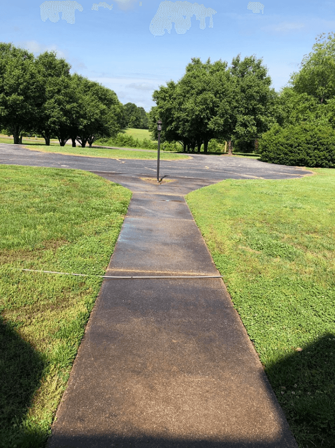 Siding Power Washing — Dirty Pavement Before Power Washing in Kents Store, VA