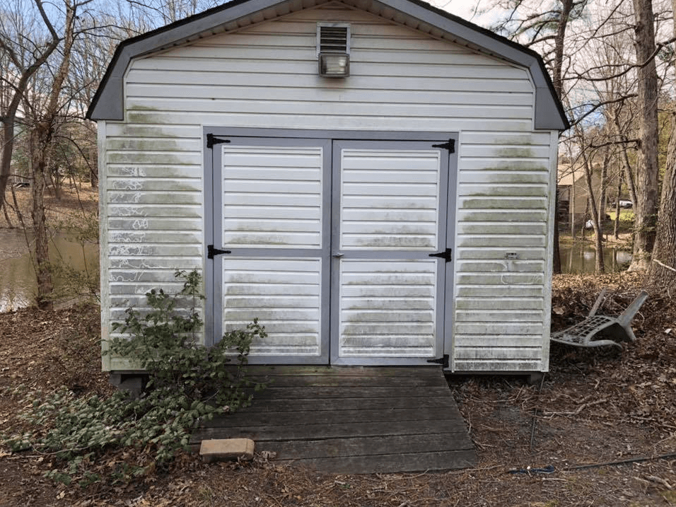 Pressure Cleaning — Clean White Wall Before Power Washing in Kents Store, VA