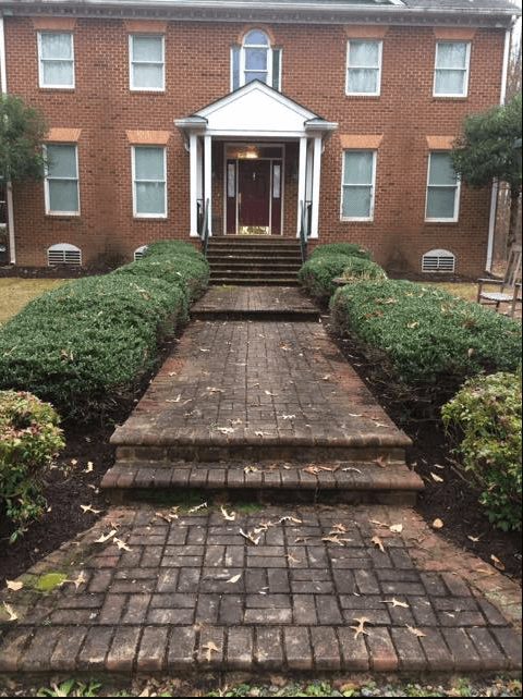 Bricked Pavement Before Power Washing – Kents Store, VA – Central Virginia Power Washing