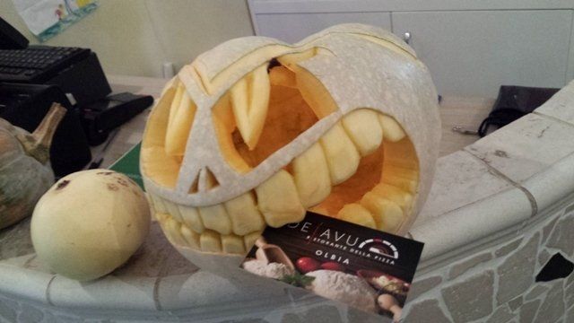 zucca di Halloween bianca