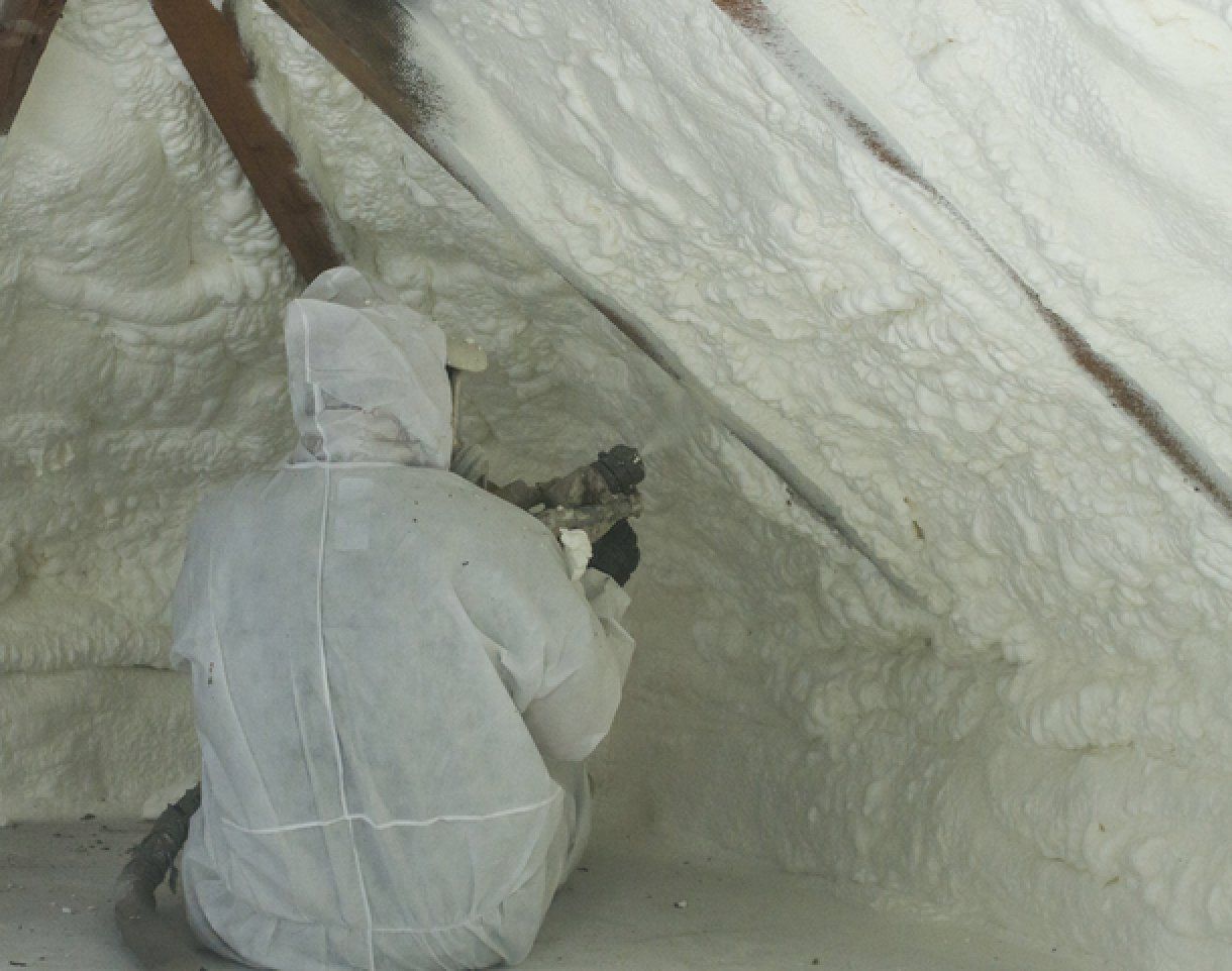 attic insulated with spray foam kenosha wi