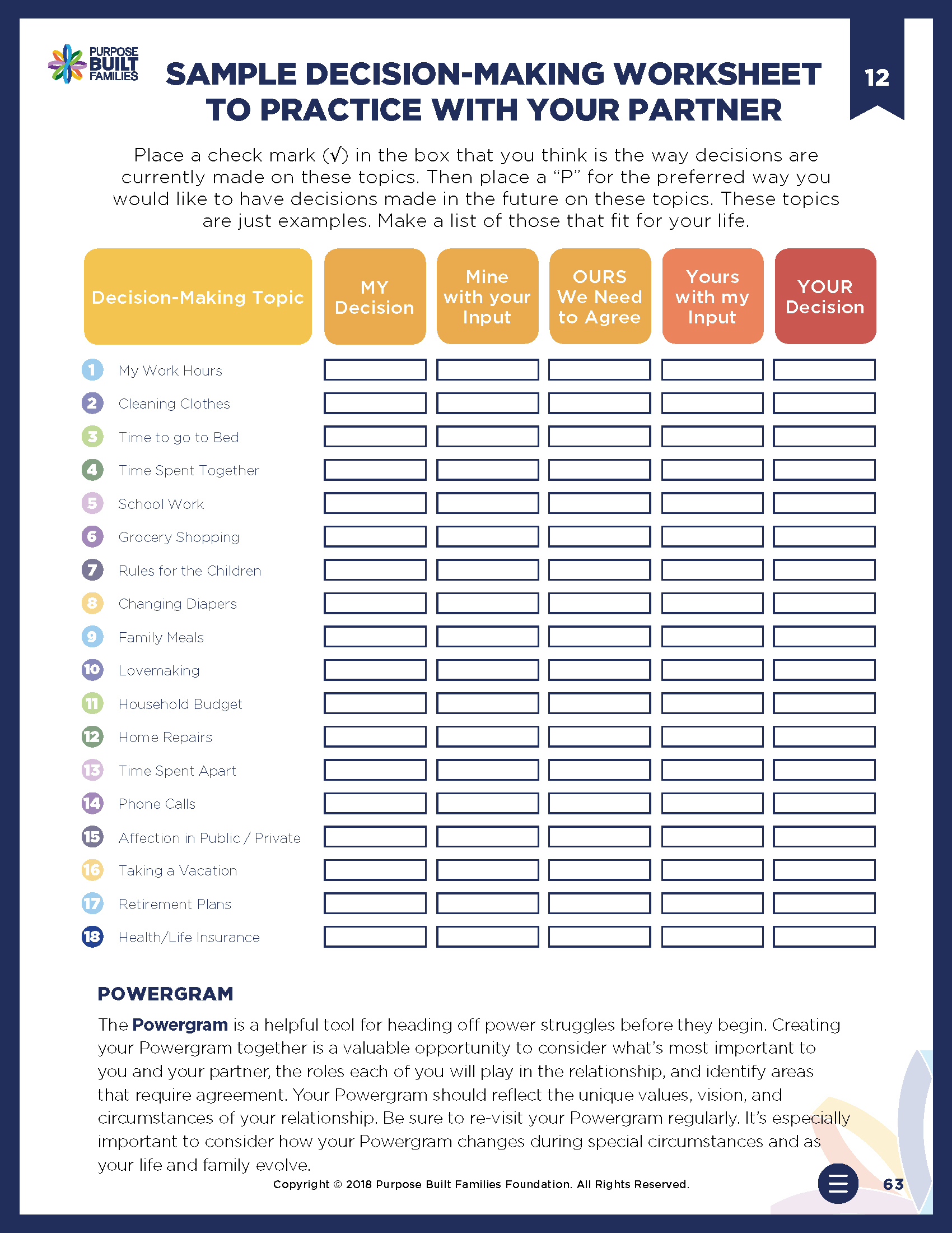 Download Sample Decision Making Worksheet