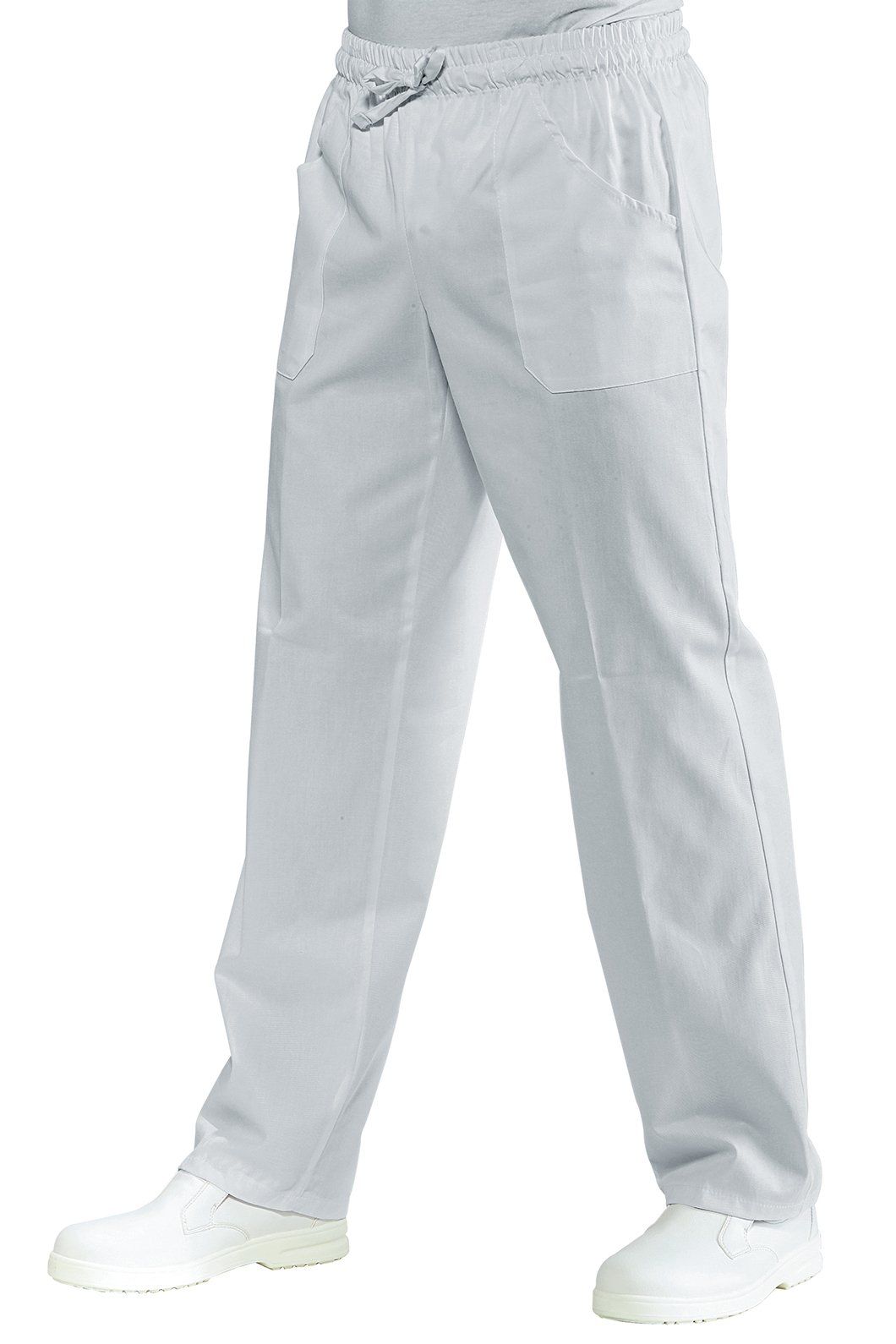 pantaloni divisa sanitaria bianca