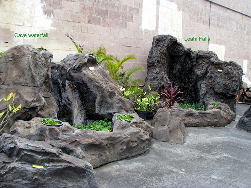view of a garden water feature