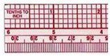 6 in. and 12 in. 10ths / Metric beveled ruler
