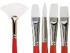 white taklon brushes