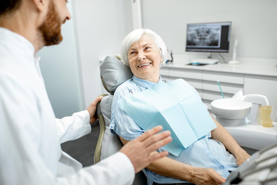 Elder Woman Having Dental Checkup | Granger, IN | Bittersweet Road Family Dentists