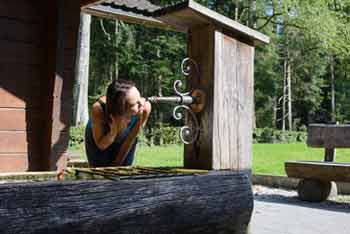 Girl Drinking From Well, Seneca Falls, NY Girl Drinking From Well, Seneca Falls, NY