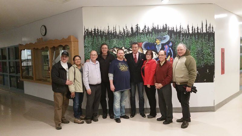 Thompson, MB: Spirit Way group with Tom Jackson and Matt Paproski.