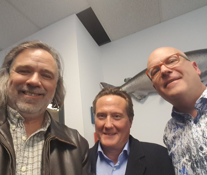Calgary, AB: Matt Paproski with Dean Lindel and Robert Kulhawy.