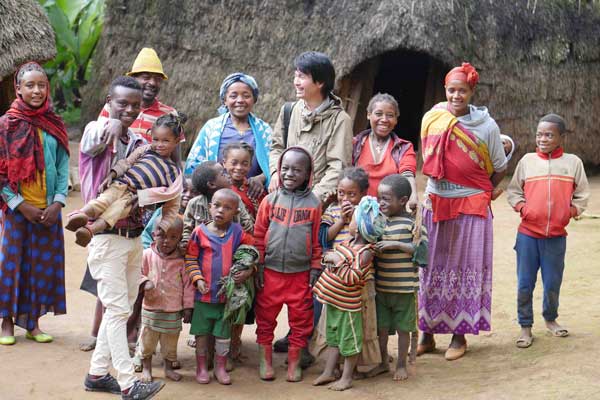 HOPE worker with Ethiopian people