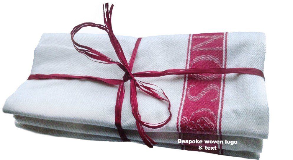 red and white towels